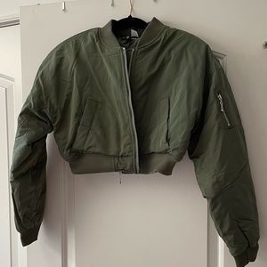 H&M Cropped Bomber Jacket size S